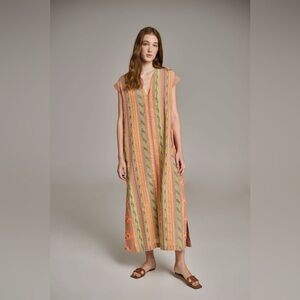 Devotion Twins Achatis Maxi Dress Kaftan Caftan Modest Boho Aztec 🧡 Sz Small